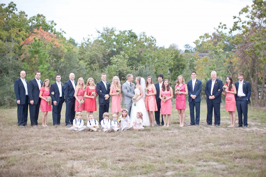  coral and navy wedding 