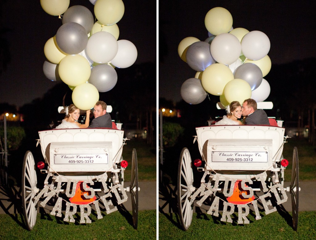 just married carriage