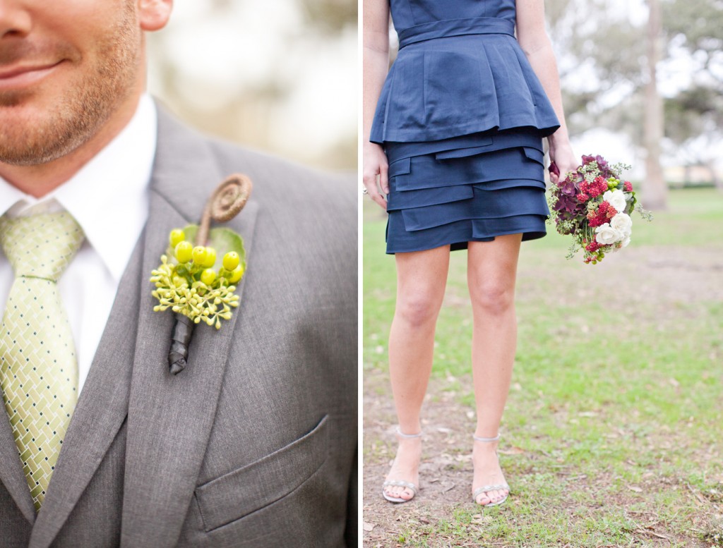 navy and green wedding