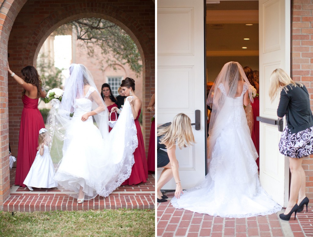 bride walking